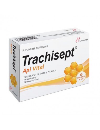 Trachisept Api Vital, 16 comprimate - DURERE-DE-GAT - ALVOGEN 