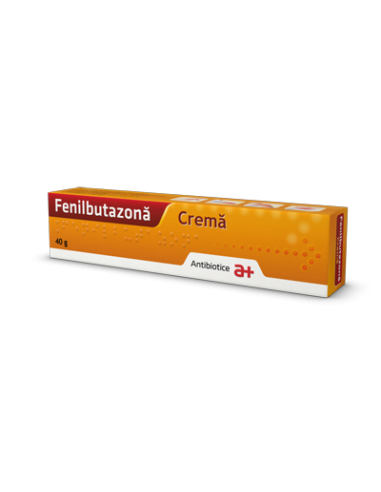 Fenilbutazona 4% crema, 40g,  Antibiotice SA - ARTICULATII-SI-SISTEM-OSOS - ANTIBIOTICE