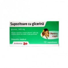 Supozitoare cu glicerina copii, 12 supozitoare, Antibiotice SA