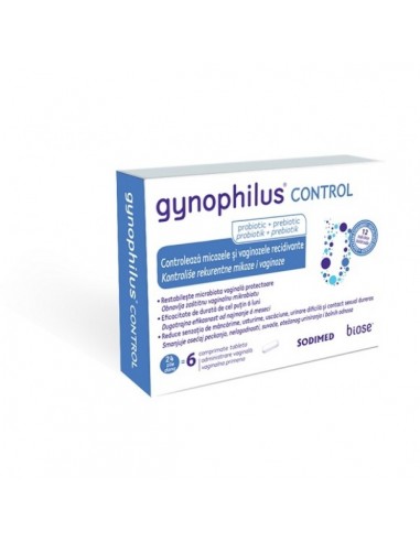Gynophilus Control, 6 comprimate vaginale - AFECTIUNI-GENITALE - BIESSEN PHARMA SRL