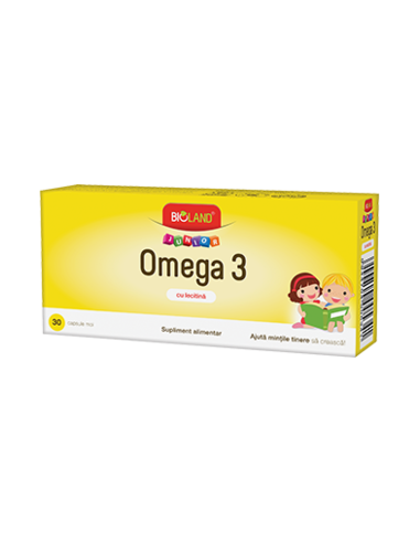 Omega 3 Junior, Bioland, 30 capsule, Biofarm - MEMORIE-SI-CONCENTRARE - BIOFARM