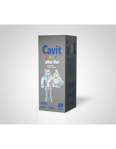 Cavit Junior Plus Fier, 20 comprimate, Biofarm - VITAMINE-SI-MINERALE - BIOFARM