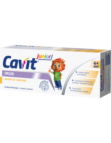 Cavit Junior Imun, 20 comprimate masticabile, Biofarm - IMUNITATE-COPII - BIOFARM
