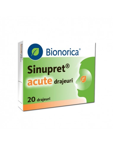 Sinupret Acute, 20 drajeuri, Bionorica - NAS-INFUNDAT - BIONORICA SE