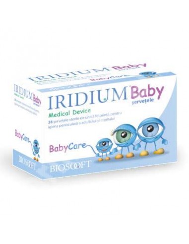 Iridium Baby Servetele sterile,  28 bucati, Bio Soft Italia - AFECTIUNI-ALE-OCHILOR - BIOSOOFT