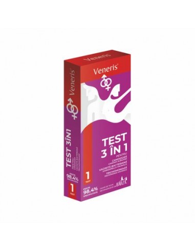 Test rapid Veneris 3 in 1 pentru infectii intime (candidoza, vaginita bacteriana, trichomoniaza) - AFECTIUNI-GENITALE - BIOTECH ATLANTIC