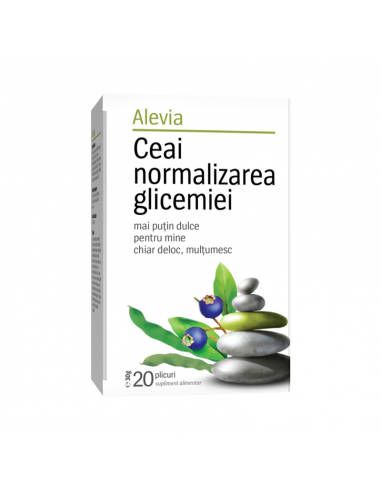 Ceai normalizarea glicemiei, 20 plicuri, Alevia - DIABET - ALEVIA