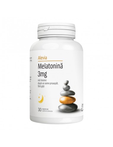 Melatonina 3 mg, 30 capsule moi, Alevia - STRES-SI-SOMN - ALEVIA