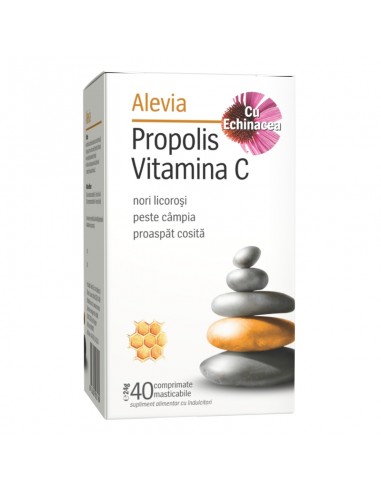 Propolis Vitamina C cu Echinacea, 40 comprimate, Alevia - IMUNITATE-COPII - ALEVIA