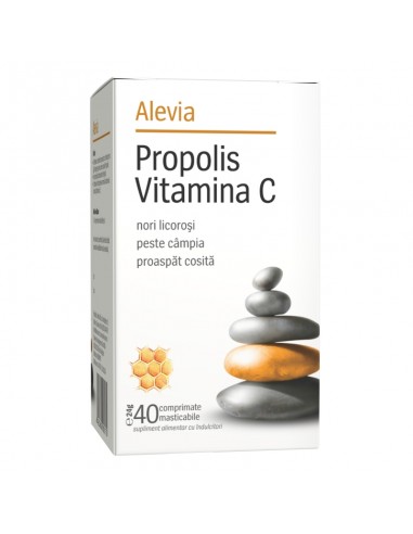 Propolis Vitamina C, 40 comprimate, Alevia - IMUNITATE - ALEVIA