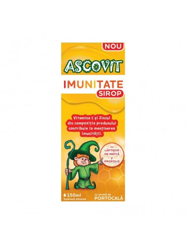 Sirop pentru imunitate Ascovit, 150 ml, Omega Pharma - VITAMINE-SI-MINERALE - GSK SRL OMEGA PHARMA