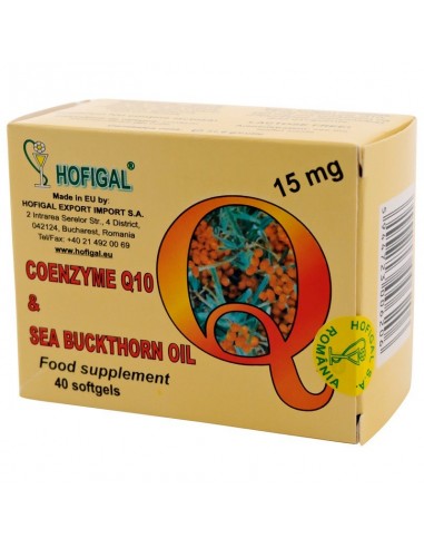 Coenzima Q10 in Ulei de Catina 15 mg, 40 capsule, Hofigal - AFECTIUNI-CARDIOVASCULARE - HOFIGAL