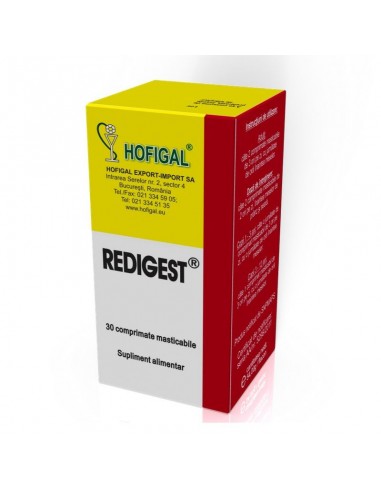 Redigest, 30 comprimate, Hofigal - DIGESTIE-USOARA - HOFIGAL