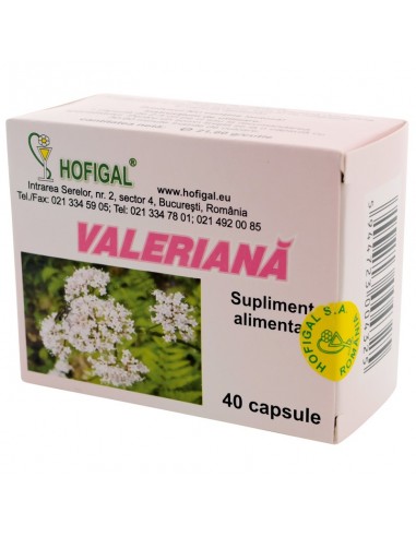 Valeriana, 40 capsule, Hofigal - STRES-SI-SOMN - HOFIGAL