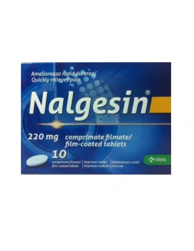 Nalgesin 220 mg, 10 comprimate, Krka - DURERE-SI-FEBRA - KRKA D.D. NOVO MESTO