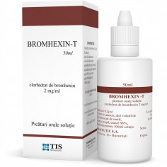 Bromhexin-T 2 mg/ml picaturi orale, 50 ml, Tis