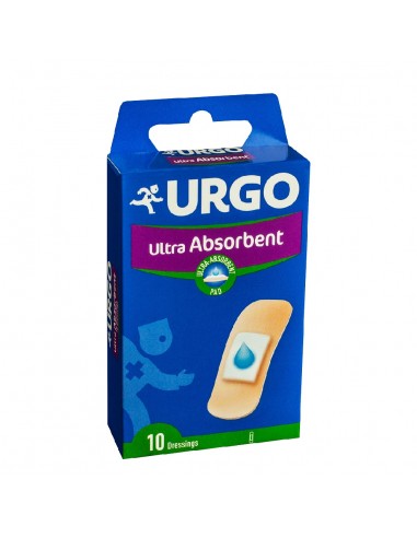 Plasturi ultra absorbant, 10 bucati, Urgo - FESI-PLASTURI-SI-PANSAMENTE - URGO