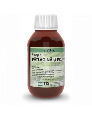 Sirop cu Patlagina si Propolis, 100 ml, Tis - TUSE - TIS FARMACEUTIC
