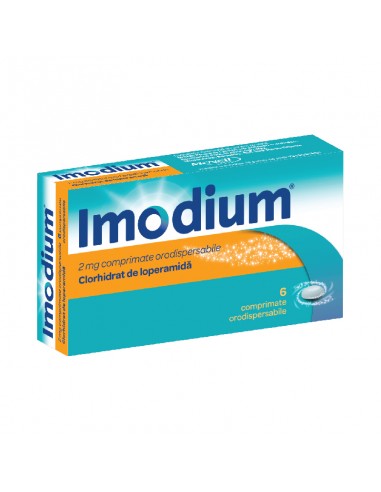IMODIUM 2 mg, 6 comprimate orodispersabile - DIAREE - CILAG GMBH INTERNATIONAL DIVISIN JOHNSON&JOHNSON CONSUMER