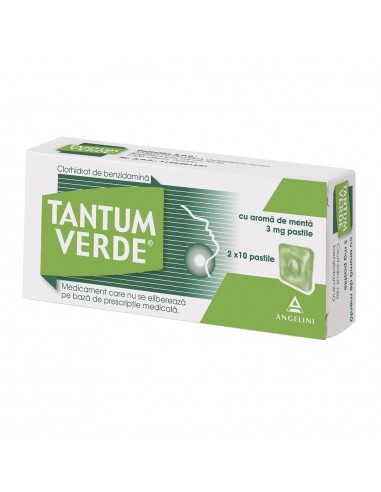 Tantum Verde Menta, 20 comprimate - DURERE-DE-GAT - CSC PHARMACEUTICALS HANDELS GMBH