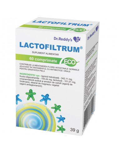 LactoFiltrum, 60 comprimate, Dr Reddy's - DIAREE - DR. REDDYS