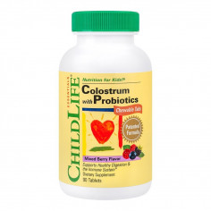 Secom Colostrum with Probiotics Chewable Tabs, 90tablete masticabile