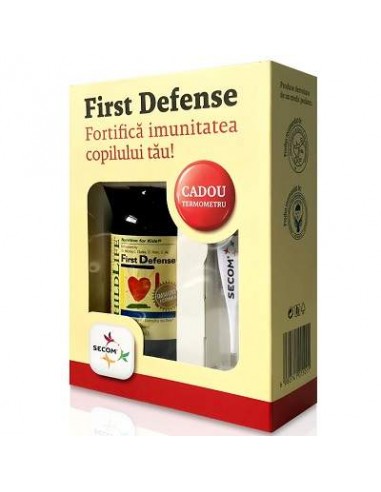 Secom First Defense 118.50 ml + Termometru cadou, ChildLife Essentials -  - SECOM