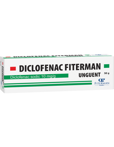 Diclofenac 10mg/g, unguent, 50g, Fiterman - ARTICULATII-SI-SISTEM-OSOS - FITERMAN