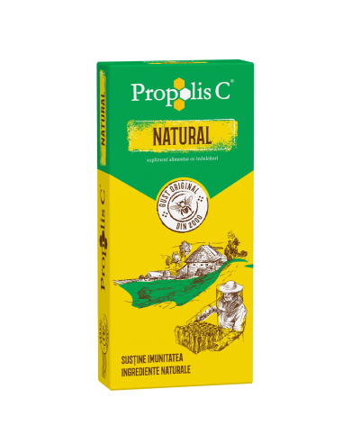 Propolis C  Natural 100mg, 30 comprimate de supt - IMUNITATE - FITERMAN