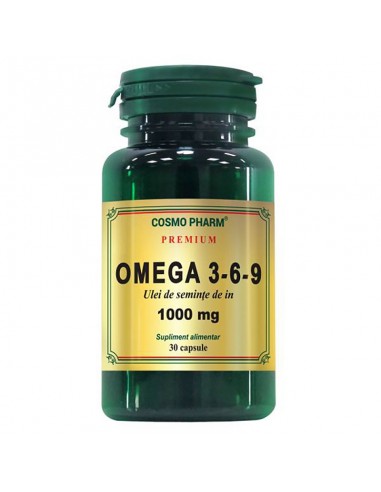 Cosmopharm Omega 3-6-9 Ulei seminte de in, 30 capsule - COLESTEROL - COSMO PHARM