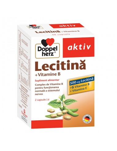 Lecitina+Vitamina B si E, 40 capsule, Doppelherz - MEMORIE-SI-CONCENTRARE - DOPPELHERZ