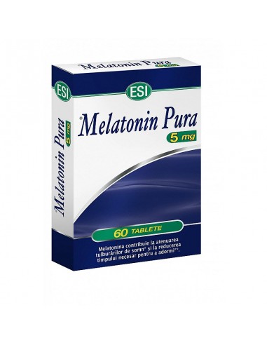 Melatonina Pura, 5 mg, 60 tablete, EsiSpa - STRES-SI-SOMN - ESI SPA