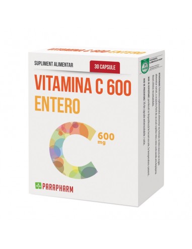 Vitamina C Entero 600mg, 30 capsule, Parapharm - IMUNITATE - PARAPHARM