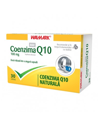 Coenzima Q10 Max 100mg, 30 capsule, Walmark - AFECTIUNI-CARDIOVASCULARE - WALMARK