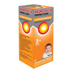 Nurofen 100 mg, copii, aroma de portocale, 200 ml, Reckitt