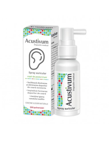 Spray auricular Acustivum, 20 ml, Zdrovit - AFECTIUNI-ALE-URECHII - ZDROVIT