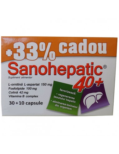 Sanohepatic 40+, 30+10 capsule, Natur Produkt - HEPATOPROTECTOARE - NATUR PRODUKT 