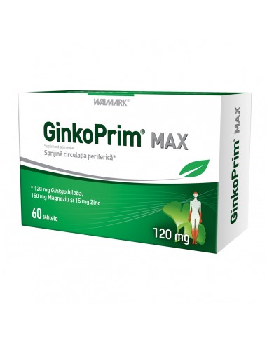 GinkoPrim Max 120mg, 60 tablete, Walmark - MEMORIE-SI-CONCENTRARE - WALMARK
