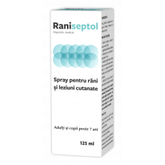 Spray pentru rani si leziuni cutanate, Raniseptol, 125 ml, Zdrovit