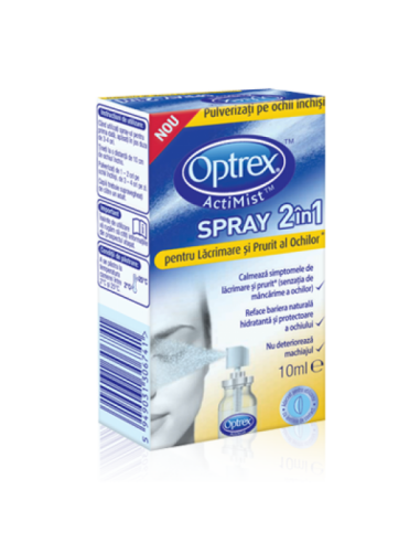 Optrex spray 2 in1 lacrimare si prurit al ochilor, 10ml - AFECTIUNI-ALE-OCHILOR - RECKITT BENCKISER HEALTHCARE