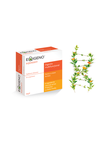 Eqidigest digestiv natural multifunctional, 24 comprimate, Eqigeno - DIGESTIE-USOARA - SORIA NATURAL SA