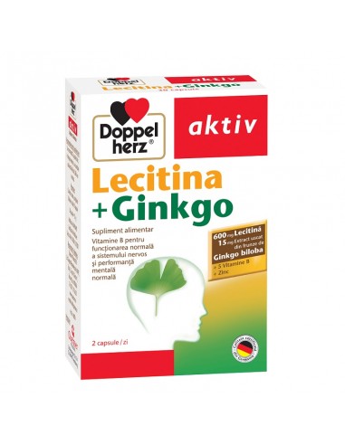 Lecitina+Ginkgo, 30 capsule, Doppelherz - MEMORIE-SI-CONCENTRARE - DOPPELHERZ