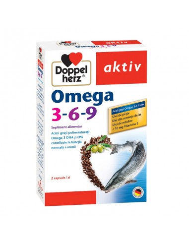 Omega 3-6-9 + vitamina E, 30 capsule, Doppelherz - COLESTEROL - DOPPELHERZ
