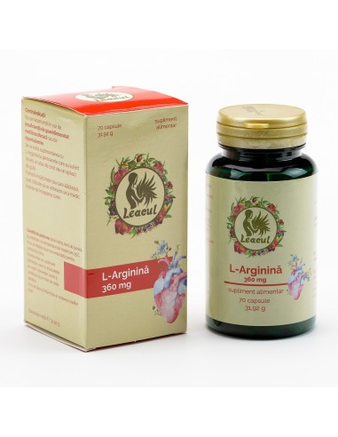 L-Arginina 360 mg Leacul, 70 capsule, Solaris - HEPATOPROTECTOARE - SOLARIS