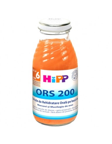 Solutie de rehidratare morcov si orez ORS200, 200 ml, Hipp - DIAREE - HIPP