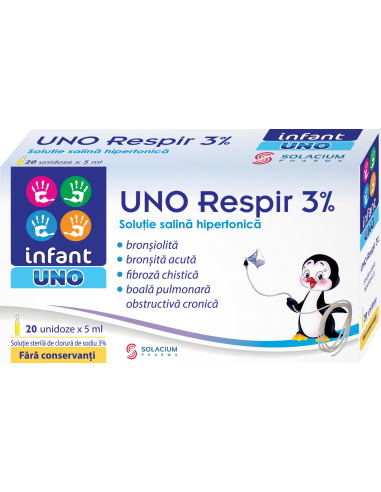 Infant Uno Respir 3%, 20 unidoze x 5 ml - NAS-INFUNDAT - SOLACIUM PHARMA SRL