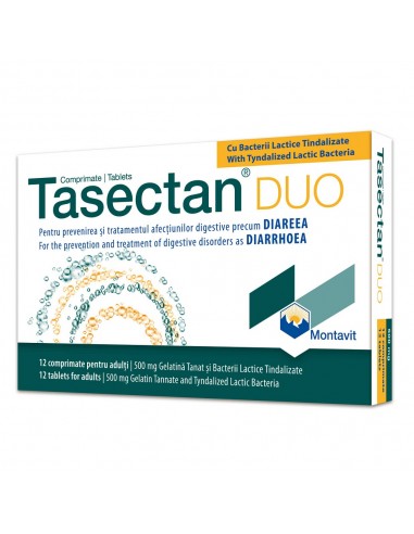 Tasectan Duo, 12 comprimate - DIAREE - PHARMAZEUTISCHE FABRIK MONTAVIT