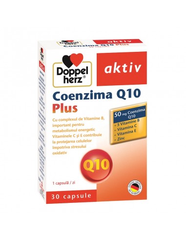 Coenzima Q10 Plus pentru metabolism, 30 capsule, Doppelherz - AFECTIUNI-CARDIOVASCULARE - DOPPELHERZ