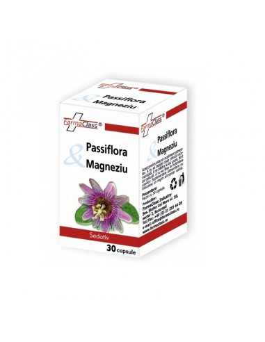 Passiflora & Magneziu, 30 capsule, FarmaClass - STRES-SI-SOMN - FARMACLASS