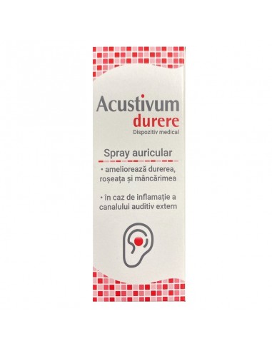 Spray auricular Acustivum durere, 20 ml, Zdrovit - AFECTIUNI-ALE-URECHII - ZDROVIT